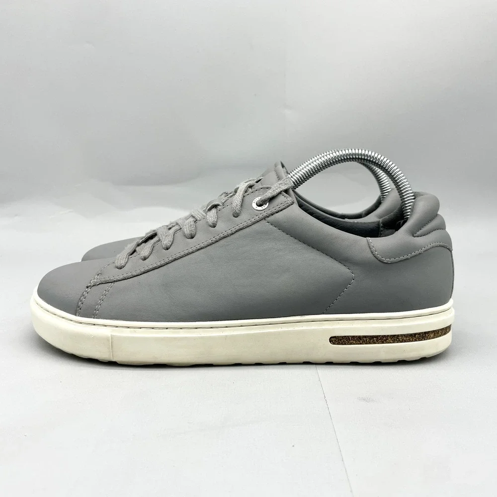 Birkenstock Womens 10 Bend Low Sneaker Shoes Gray Leather Comfort Narrow Fit